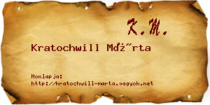 Kratochwill Márta névjegykártya